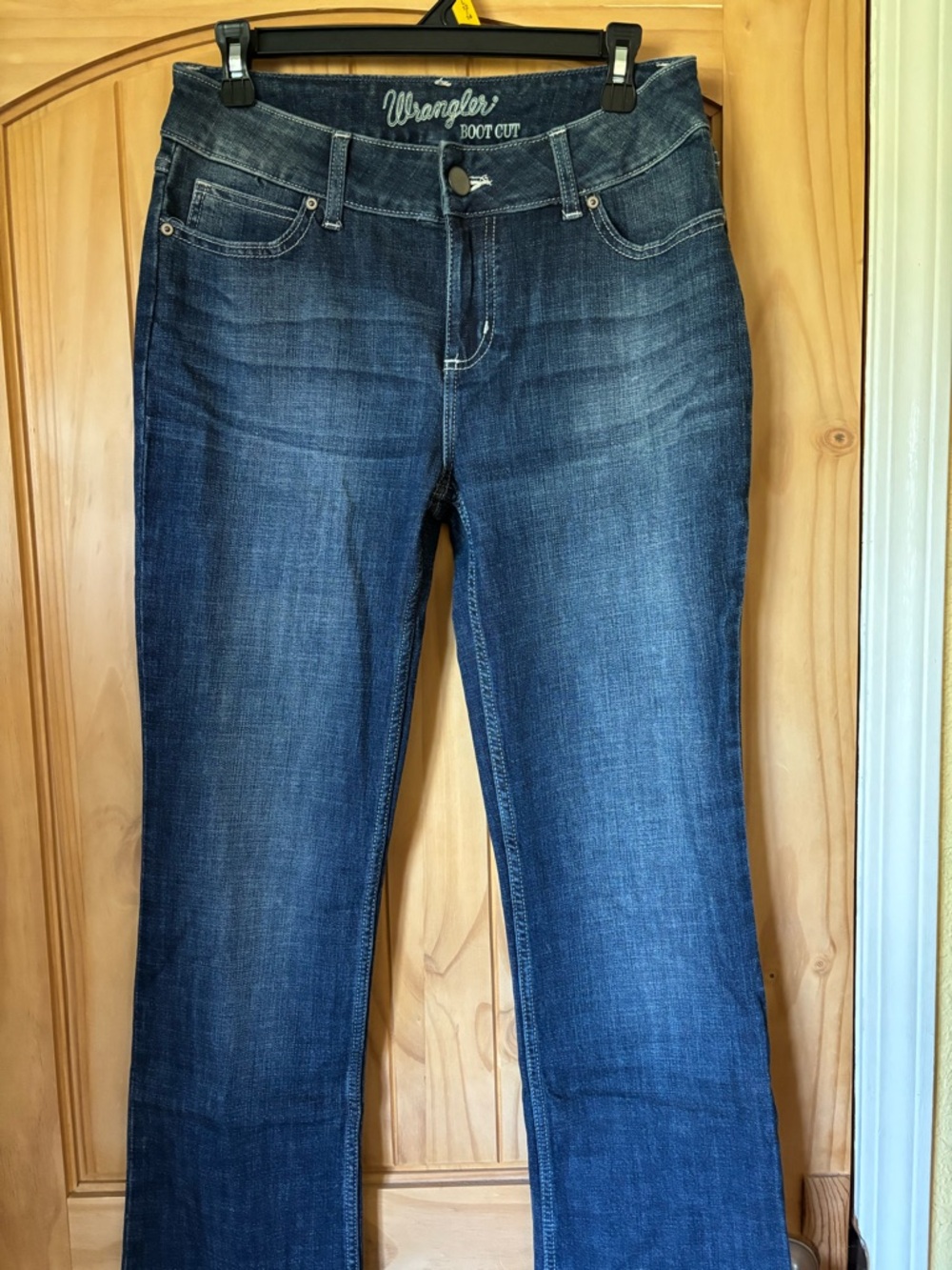Wrangler Women's Boot Cut Jeans - Dark Blue Denim